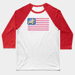 US Balloon Dog Flag Baseball T-Shirt